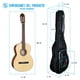 thumbnail image 4 of PAQUETE Estuche para guitarra clásica, Funda para guitarra, Gig bag , guitar case para trasporte y protección, color negro bordes grises + Tahali strap correa guitarra Kidam  GUITAR FIRE, 4 of 5