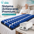 thumbnail image 2 of Colchón de Presión Alterna con Celdas Tubulares | Sistema Antiescaras para Cuidado en Camas Clínicas | Fase I a IV | Azul | Ajuste Silencioso y Cómodo Antillagas, 2 of 11