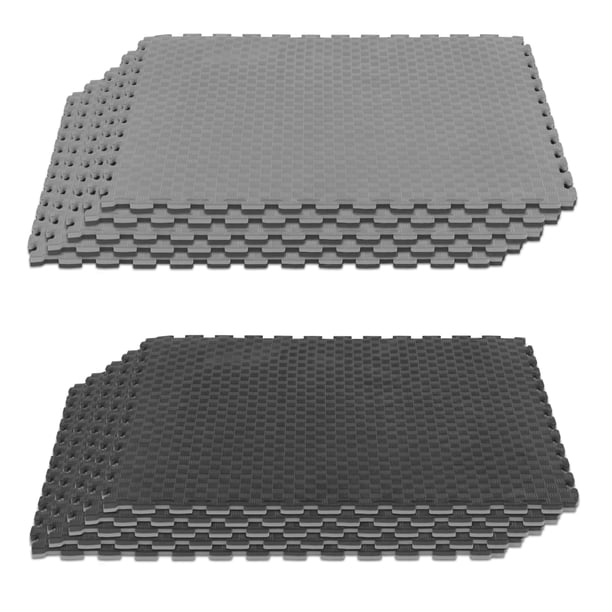 Piso Protector para Gimnasio Altera PG C/10 Pz De 105x105 Cm Altera Negro Gris