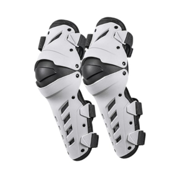 Rodilleras para motocicleta, protección para rodillas, protección para ciclismo y prevención de colisiones. Blanco