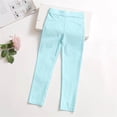 thumbnail image 1 of Leggings de color liso para niñas pequeñas, pantalones ajustados casuales de algodón suave con estampado, 3-4 años, 110, 3/T, 1 of 4