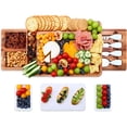 thumbnail image 1 of Juego de Tabla para Charcutería hecef de Madera de Acacia con Cajones - Tabla para Quesos de 38 cm, 1 of 10