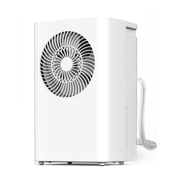Deshumidificador de 12 L, 120 m² con Manguera de Drenaje, Depósito de Agua de 2LProtección contra Desbordamiento. Ideal para Sótanos, Dormitorios, Baños y Lavanderías.