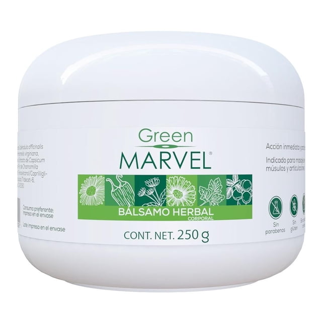 Bálsamo Herbal Green Marvel del Bálsamo Herbal Corporal de 250 gms