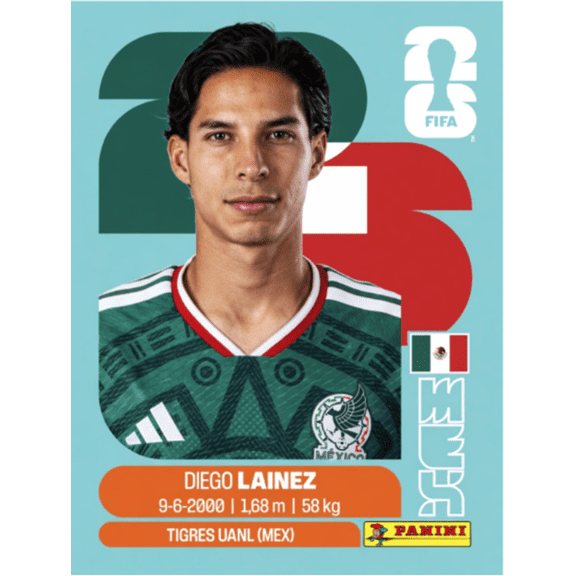 Panini Fifa World Cup 2026 México Diego Lainez Mex 8 Diego Lainez Mex 8