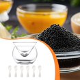 thumbnail image 1 of Caviar Chiller Server Juego de Recipiente para Caviar Cuenco de Vidrio con Soporte para Hielo Plato Dividido para Servir Cucharas Incluidas Material de Vidrio Borosilicato Transparente Adecuado, 1 of 8