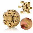 thumbnail image 2 of Metal Revolver Bullets Finger Spinner Spinning Top Fidget Pocket EDC Toy Gift, 2 of 4