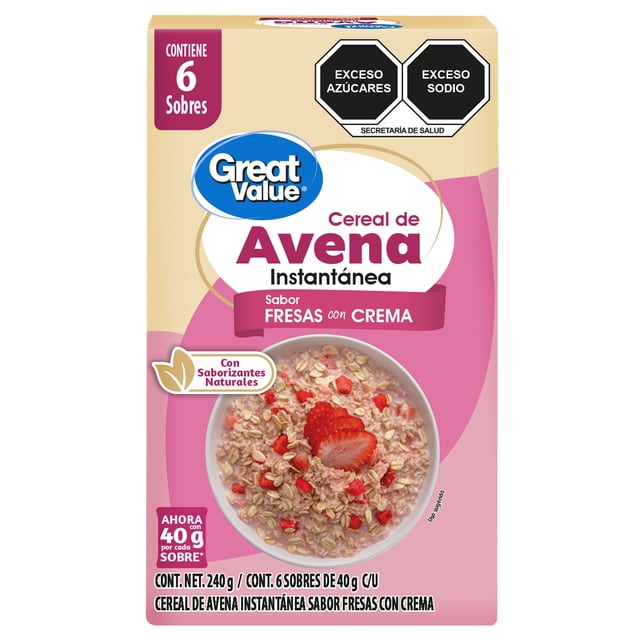 Avena instantanea GV sabor fresas con crema 240g