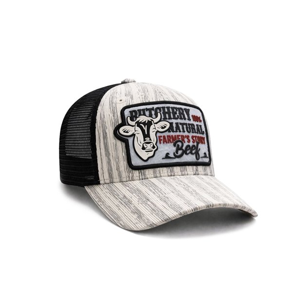 KNITE Gorra Farmer Beef Blue Trucker Hombre Ajustable Estilo Rancho Ganado Agro
