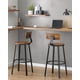 thumbnail image 4 of VASAGLE Taburete Alto, Juego de 2, Taburetes Altos de Cocina, con Respaldo, Estructura de Acero, Asiento de 73 cm de Altura, Fácil Montaje, Estilo Industrial, Marrón Rústico y Negro, 4 of 5