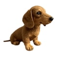 thumbnail image 4 of Muñeco de peluche de perro salchicha adorable y realista para abrazar, regalo decorativo para niños y adultos. marrón, 4 of 8