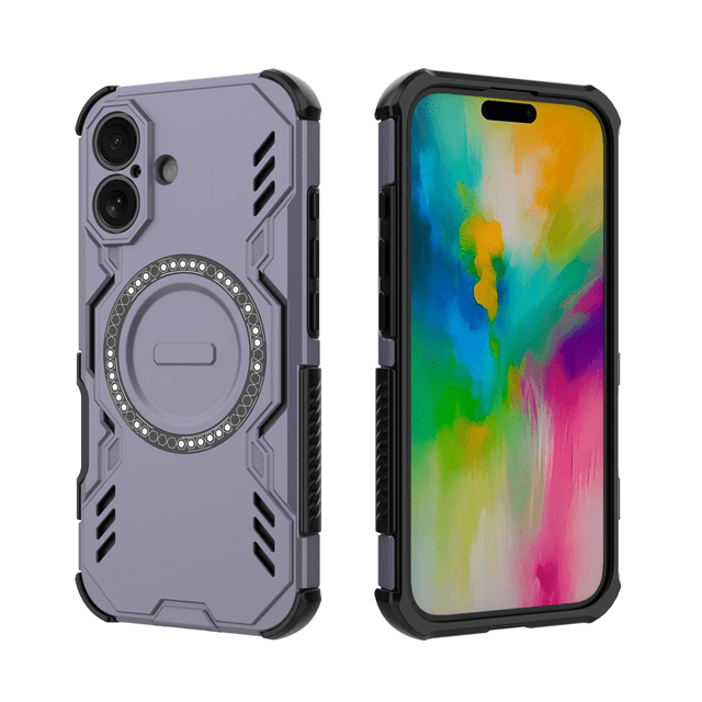 Funda GANGXUN para iPhone 16 , magnética, resistente a golpes, con soporte, unisex, carga inalámbrica