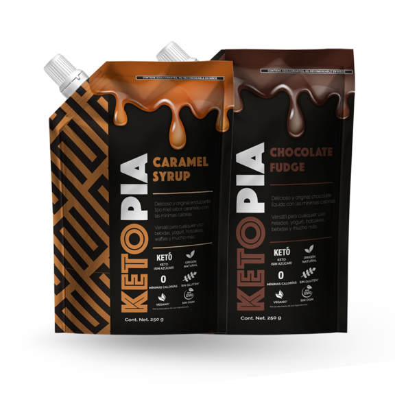 ketiopa Duo pack syrup (chocolate + caramel) 250g c/u