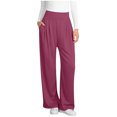 thumbnail image 2 of TaTaai Ladies' Elastic High Waist Wide Leg Jeans, Versatile Loose Straight Leg Pants, All Season Casual Fashion Jeans Gift, 2 of 5