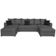 thumbnail image 2 of Sala Esquinera Modular en U El Bazar Store Lisboa Lino Gris Oxford 180x330x180 cm 3 Piezas, 2 of 3