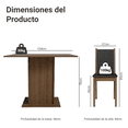 thumbnail image 3 of Juego de Comedor Madesa Talita con Mesa de Madera y 4 Sillas Marrón/Negro, 3 of 10