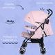 thumbnail image 3 of Carriola Bastón Ultraligera Plegable Viajera iBaby Ischia rosa, 3 of 9