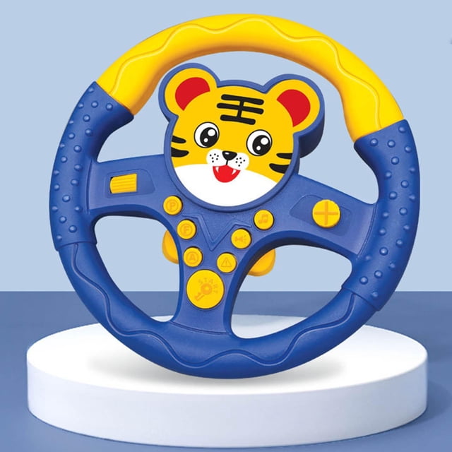Volante de Juguete con música Yotijar Juguete de asiento de Volante de Simulación para bebés y tigres