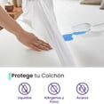 thumbnail image 2 of Protector de Colchón Ubbe 100% Impermeable Hipoalergénico Suave Cubre Colchón de Tela Premium Certificada Ultra Delgada contra Agua Blanco King Size 200x190x45cm, 2 of 8