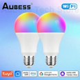 thumbnail image 1 of AUBESS 15W Tuya E27/B22 LED Light Bulb RGB CW WW WiFi Lamp Smart Bulb For, 1 of 3