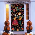 thumbnail image 4 of Decoraciones de Halloween, Cubrepuertas de 89 x 180 cm para Halloween y Día de Muertos - Decoración para puerta de Halloween y Día de Muertos - Cubrepuertas de poliéster para fiestas y festivales, 4 of 6
