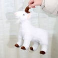 thumbnail image 1 of Lifelike Goat Stuffed Animal- Black or White 11.81", Soft Sheep Model Plush Toy, 1 of 6