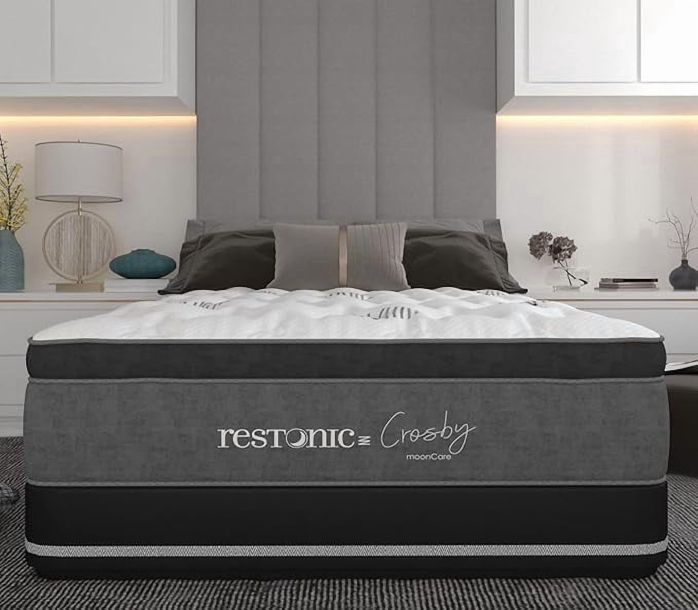 Memory Foam Elegante Colchón Ortopédico Queen size Gel Memory Foam Mega COLCHONETA 32 cm de Altura Restonic