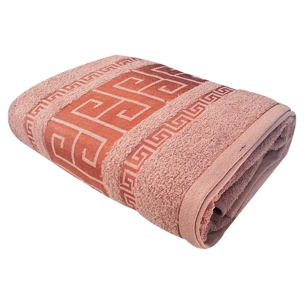 Toalla Medio Baño colores varios, 140x70cm - Suave Y Absorbente- Cenefa Bordada