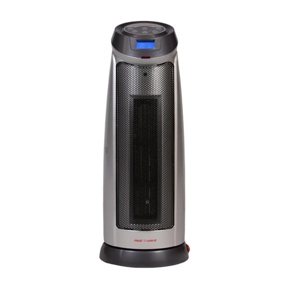 Calefactor de Torre Heat Wave Eléctrico 2 en 1 Plata