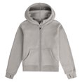 thumbnail image 3 of Sudadera de manga larga con cuello redondo y media cremallera para niñas de 5 a 14 años, sudadera corta de felpa suave y ligera con bolsillo, como se muestra en la imagen, de 5 a 13 años., 3 of 4