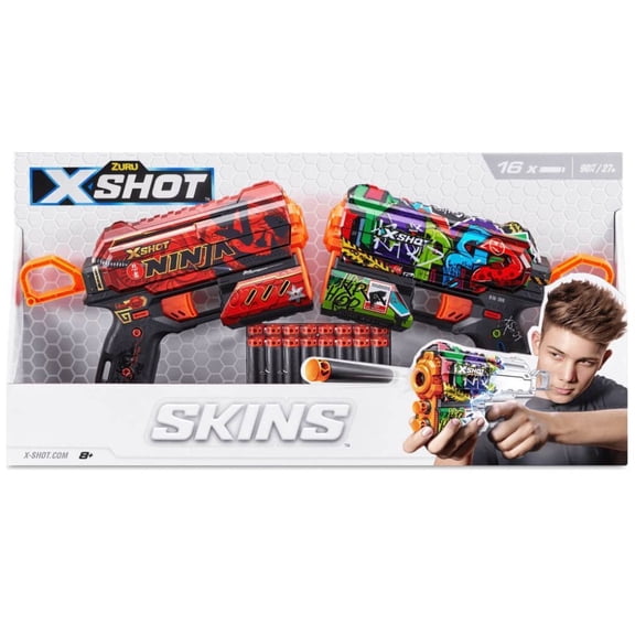 Lanzador de Dardos X-Shot-Skins-Flux 2Pk Zuru