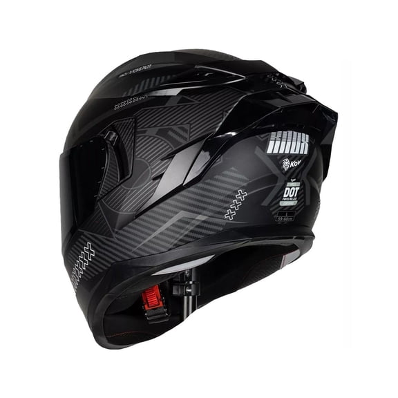 Casco Cerrado Kov Ares Knox Negro/ Gris Dot