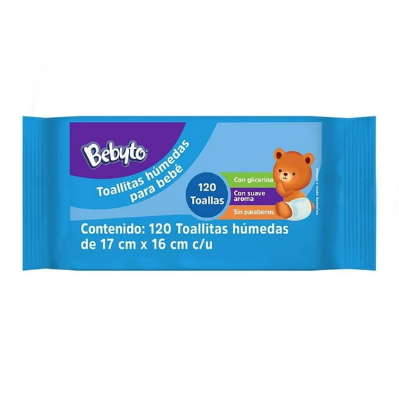 Toallitas Húmedas para Bebé Babyto 120 Piezas