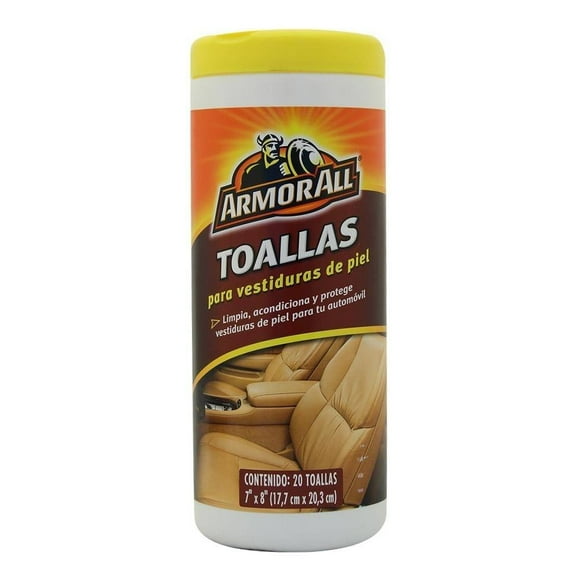 Toallas Limpiadoras Armor All para Vestiduras de Piel 20 Piezas