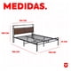thumbnail image 2 of Base de Cama Queen Size con Cabecera y Luces LED, Plataforma de Metal Antideslizante con Puertos USB y Tomas de Corriente | UTILIA, 2 of 7