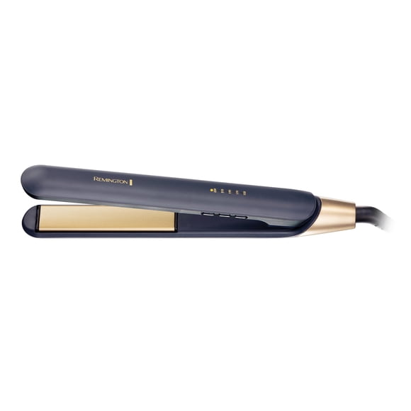 Plancha Alaciadora de cabello Remington Sapphire Luxe S5805 con infusion de zafiros reales para maxima suavidad, placa flotante, temp max: 230 °C, 5 niveles de temperatura, 50 w