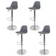 thumbnail image 1 of Sillas para Bar y Barra de Cocina con Respaldo y Reposapies de Altura Ajustable Banco Taburete Giratorio con Asiento Acolchado de Diseño Moderno Set 4 Piezas Gris, 1 of 7