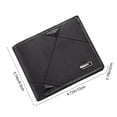 thumbnail image 3 of Cartera de cuero Cartera delgada para hombres con clip para dinero Cartera simple con doble pliegue Carteras para hombres con compartimento para tarjetas de crédito Cartera para hombres con monedero O, 3 of 6