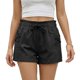 thumbnail image 1 of Short Casual de Mujer Con Cordón Ajustable y Bolsillos negro Chico, 1 of 5