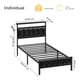 thumbnail image 2 of Cama Individual FABATO Cabecera Tapizada Luces LED, 2 of 6