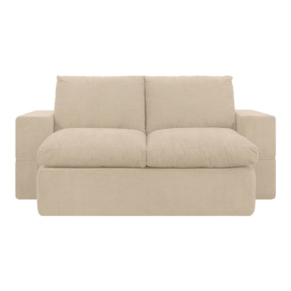 Sofa Cama Plegable Individual Comprimido Beige Housy