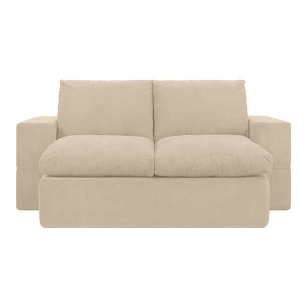 Sofa Cama Plegable Individual Comprimido Beige Housy
