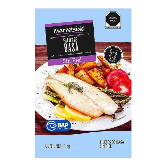 Filete de Basa Marketside sin Piel Congelado 1 kg