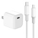 thumbnail image 3 of Cargador de pared + cable iBox lightning a tipo-C 20W, MFI, TPE, 1m, blanco, 3 of 3