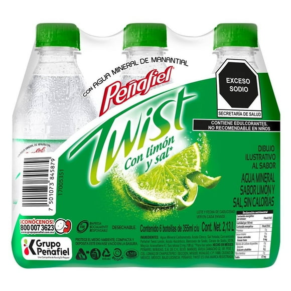 Agua mineral Peñafiel Twist limón 355ml