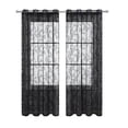 thumbnail image 2 of Cortinas semitransparentes para dormitorio y sala de estar | Cortinas con ojales | Panel de poliéster que filtra la luz | 99 x 198 cm | Cortinas blancas transparentes, 2 of 5