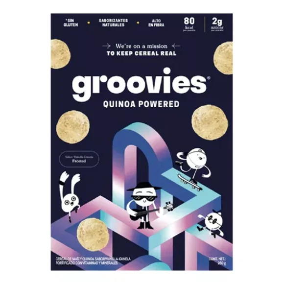 Cereal Saludable Groovies Quinoa Sin Gluten Frosted Vanilla 250g