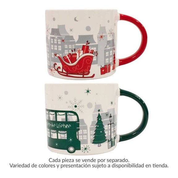 Taza Holiday Time de Cerámica Varios Modelos Navideños 502 ml 1 Pieza