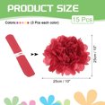 thumbnail image 2 of 15Pcs Pompones de Papel, Flores de Papel de 10 Pulgadas para Fiesta Multicolor, 2 of 6