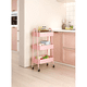 thumbnail image 4 of Carrito Organizador Multiusos 3 Niveles Acero Titanio Rosa, 4 of 5